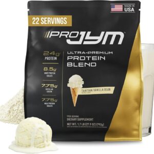 JYM Supplement Science Pro JYM Tahitian Vanilla Protein Powder – Whey Protein Isolates, Casein, & Milk Protein, Lean Muscle Building for Men & Women, 22 Servings