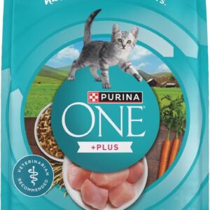Purina ONE High Protein, Natural Dry Kitten Food, +Plus Healthy Kitten Formula – 7 lb. Bag