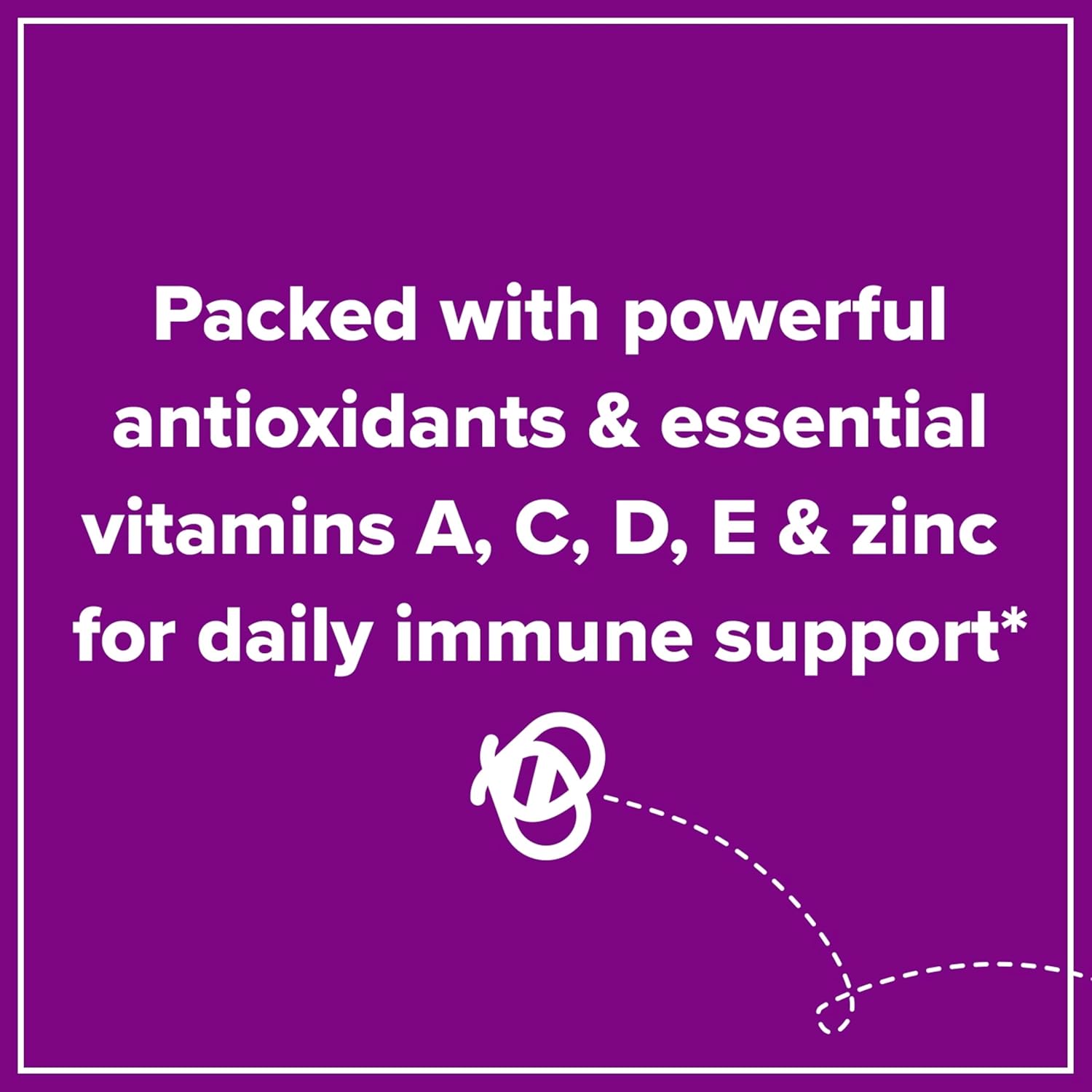 Zarbee’s Daily Immune Support* Gummies with Real Elderberry, Vitamins A, C, D3, E, Zinc, Antioxidants and Flavonoids, No Artificial Sweeteners or HFCS, Suitable for Ages 12 and Up, 60 Count Bottle - Image 3