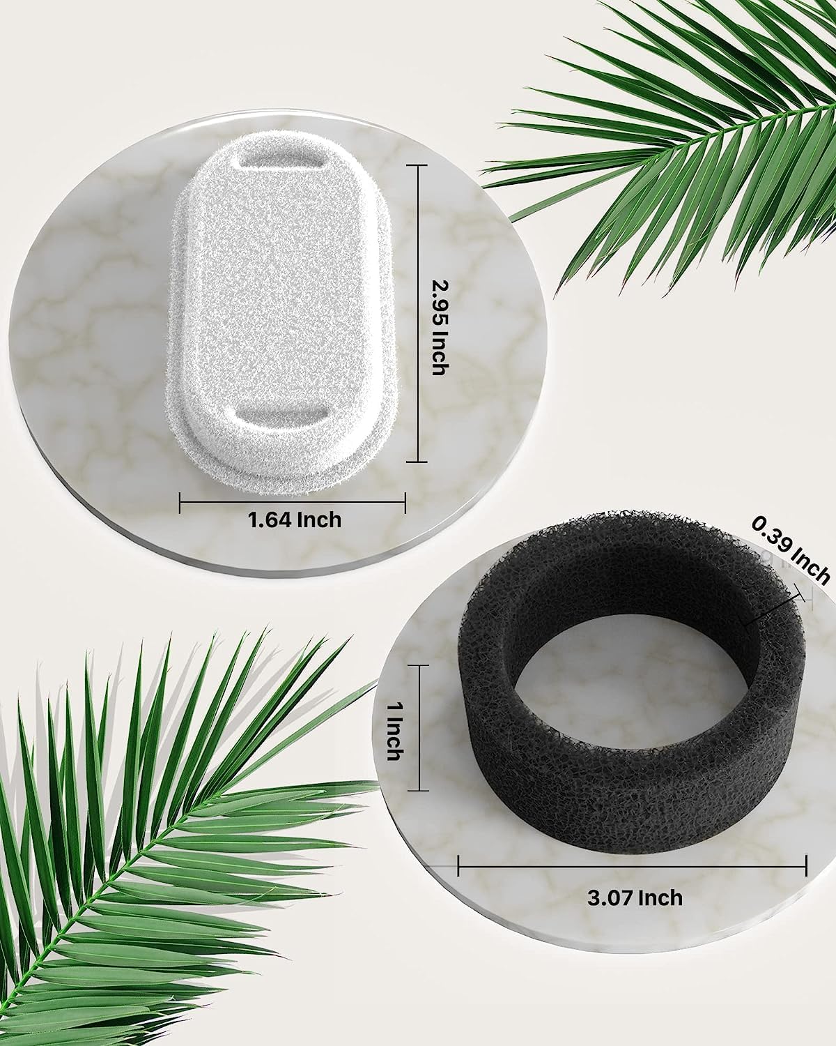 GIOTOHUN Pet Water Fountain Filter: 24 Cat Water Fountain Filters - 12 Pieces Filters + 12 Pieces Sponges for Cat Fountain H1 (67oz/2L) - Image 3