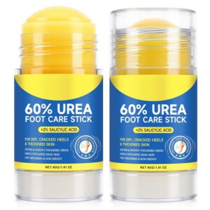 Urea Foot Cream 60 Percent with 2% Salicylic Acid for Feet, Cracked Heels, Dry Skin, Calluses and Hard Skin 2PCS