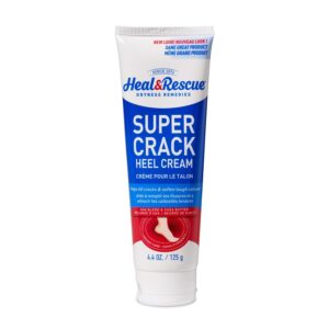 Heal&Rescue Heel Rescue Super Crack Foot Cream, Concentrated AHA Blend & Shea Butter, Moisturizes, Exfoliates, Softens & Aids Cracked Heel Repair, 4.4 Ounce