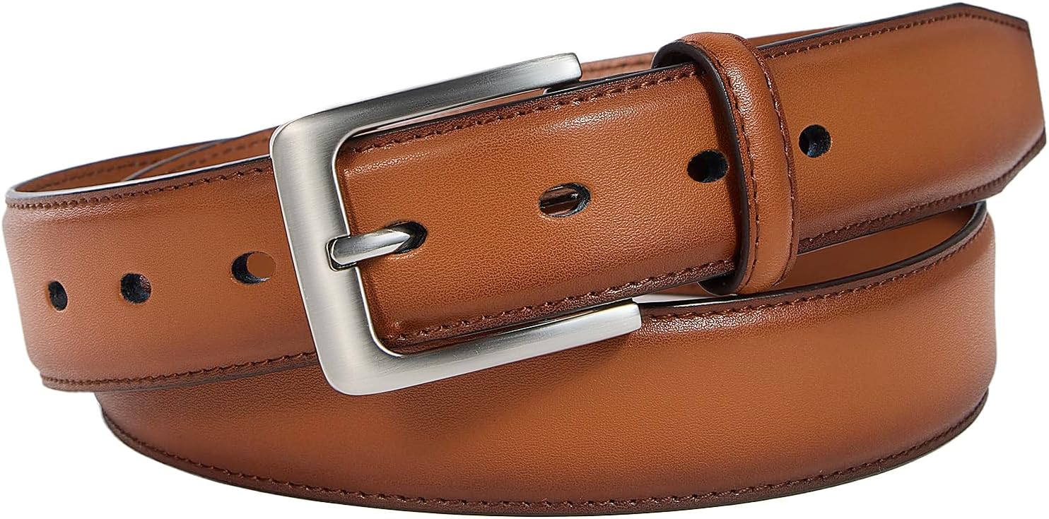 VATAN Men's Genuine Leather Dress Belts, Handmade Classic Every Day Leather Jeans Belt for Men Work Business Casual - Image 7