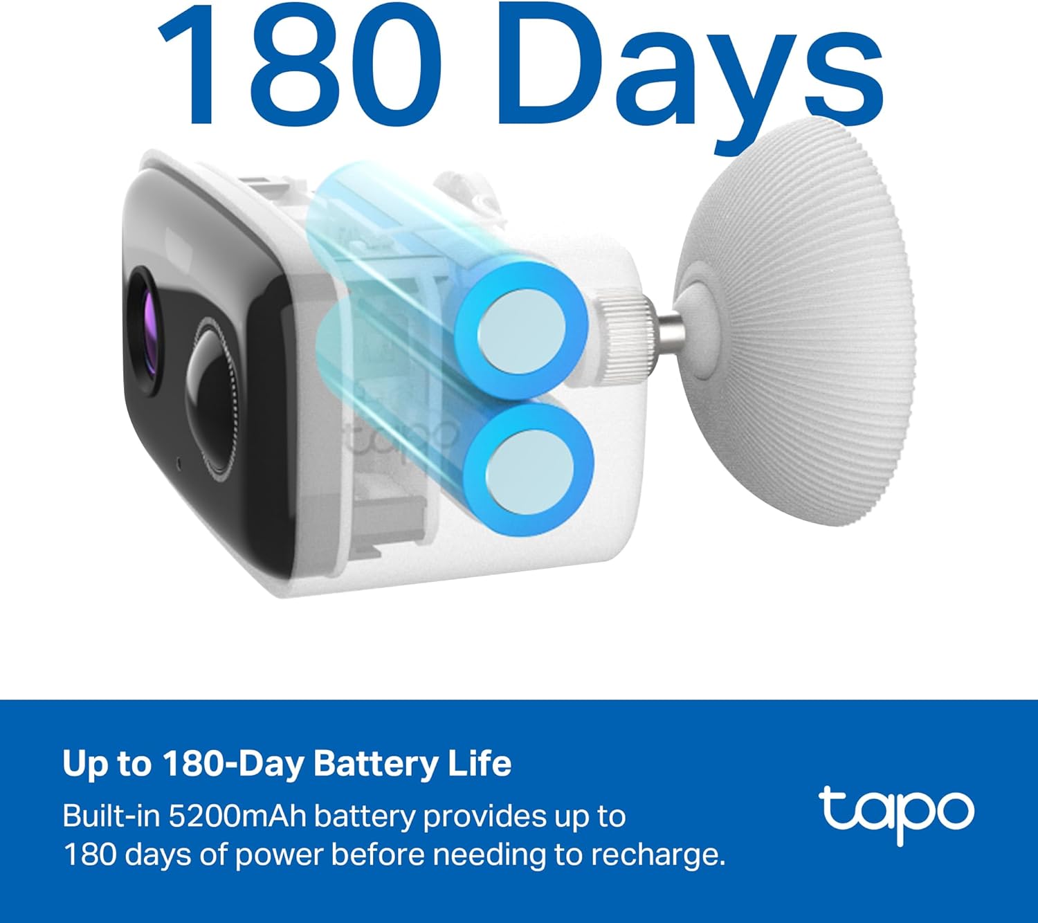 Tapo 1080p Outdoor Wireless Security Camera - Up to 180-Day Battery, Person Detection, Color Night Vision, Subscription-Free Local Storage or Optional Cloud, Works with Alexa & Google Assistant, C400 - Image 2