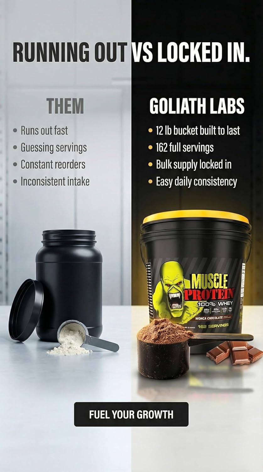COLOSSAL LABS Muscle Whey Protein Flavored Protein Powder, 25,000mg Amino Acids/Serving, Cold Filtered(Packaging May Vary) (12 Pound (Bucket), Vanilla) - Image 8