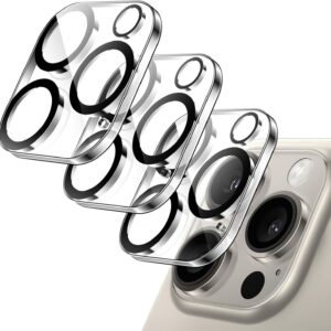 JETech Camera Lens Protector for iPhone 16 Pro 6.3-Inch and iPhone 16 Pro Max 6.9-Inch, 9H Tempered Glass, Anti-Scratch, Case Friendly, Does Not Affect Night Shots, HD Clear, 3-Pack