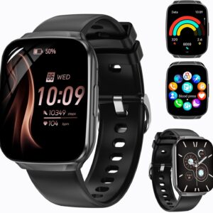 Smart Watch for Men Women, 1.83″ HD Touchscreen Fitness Trackers with Bluetooth Call/Messages, Smartwatches with 120+ Sports Modes, 24/7 Heart Rate/Sleep Monitor for iPhone Android