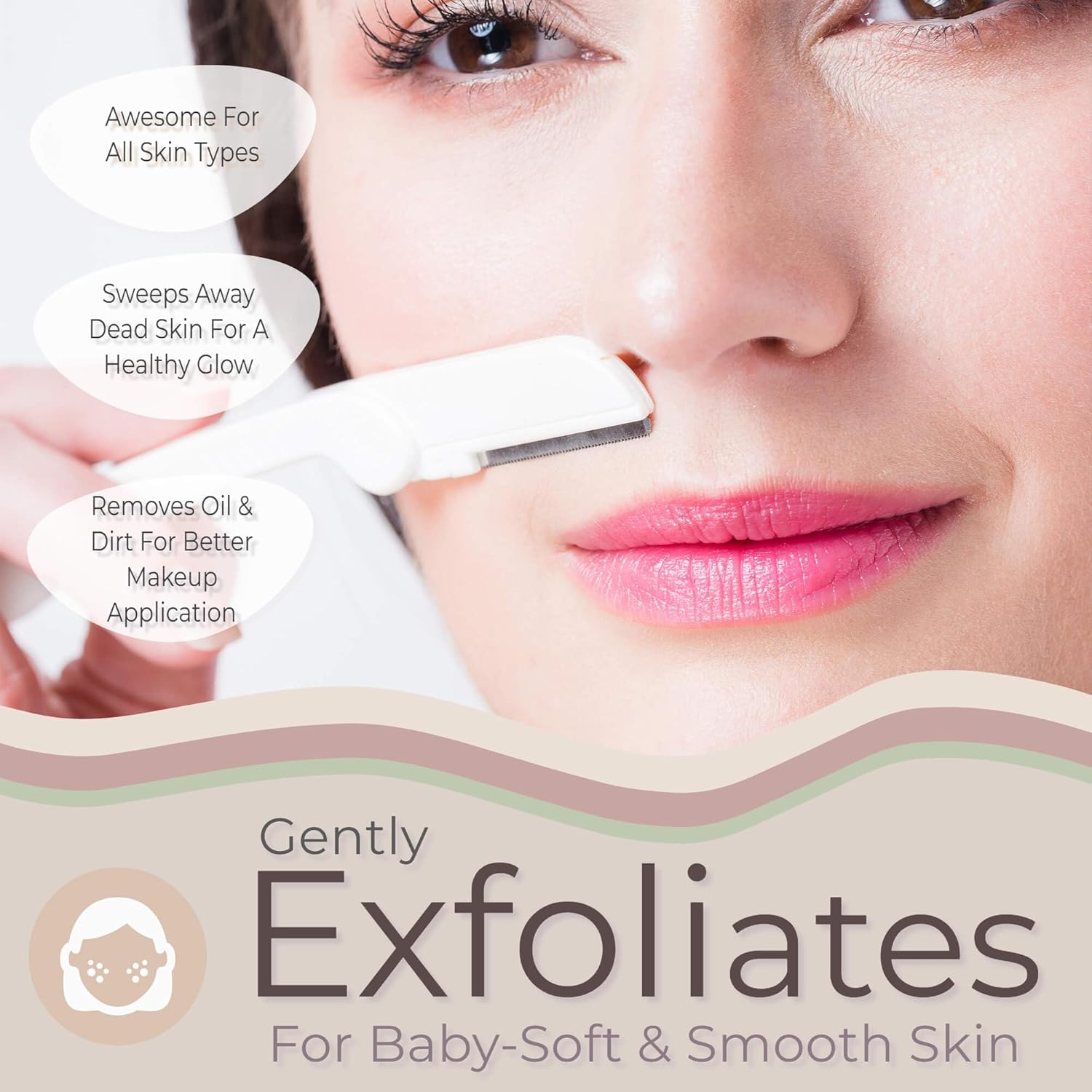 Jasclair Dermaplaning Razor (6 Count) – Face Razors for Women for Peach Fuzz, Eyebrow Shaping & Gentle Exfoliation – At-Home Facial Shaver for Smooth Skin and Flawless Makeup Prep - Image 4