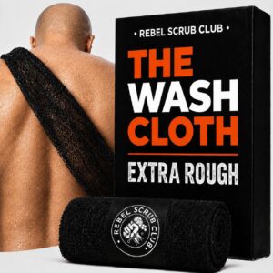 Extra Rough Exfoliating Washcloth. Deep Clean Body Washcloth for Men, Back Exfoliator Shower Towel. x1-Pack