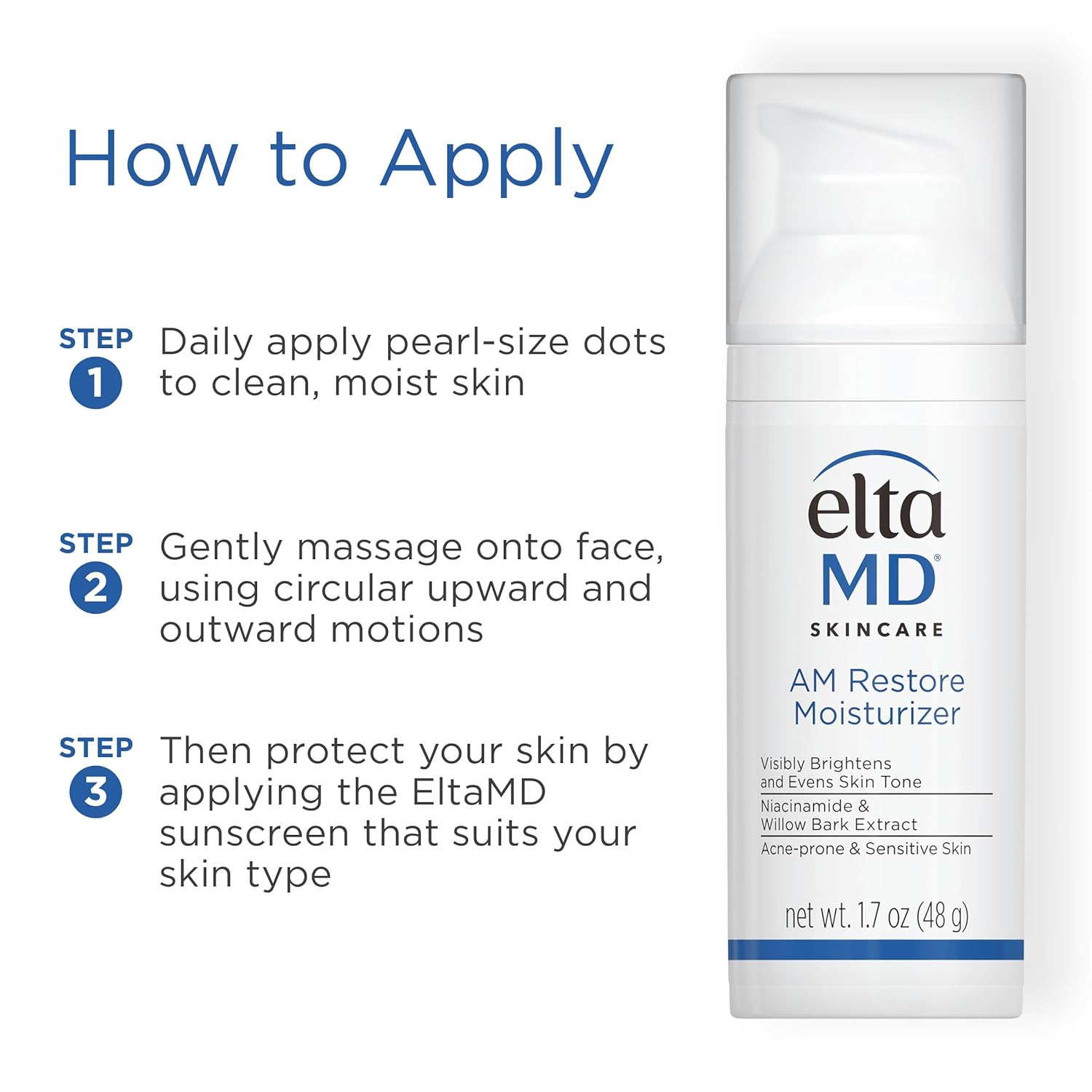 EltaMD AM Restore Face Moisturizer for Women and Men, Light Moisturizer Face Cream, Made with Niacinamide and Hyaluronic Acid - Image 6
