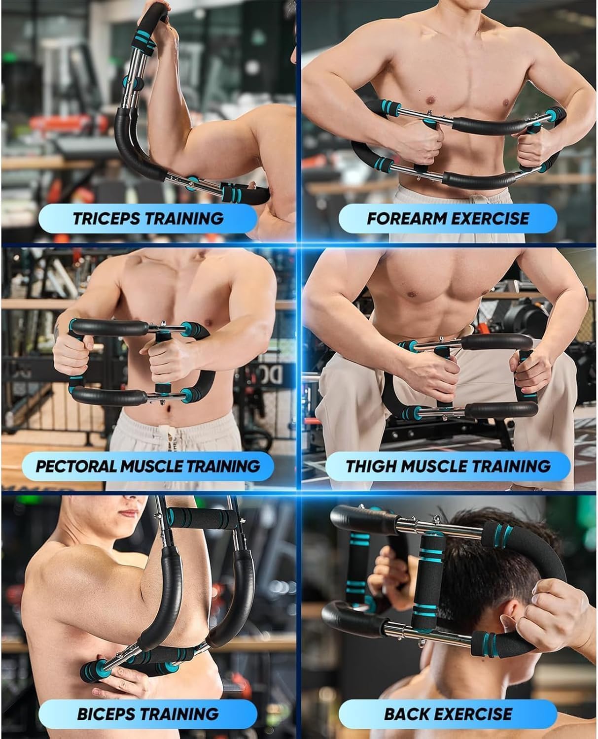 LYKAN Twister Arm Trainer, 40-100lb Adjustable Chest Workout Equipment, Arm Trainer, Twister Arm Trainer, Portable Power Twister Bar, Detachable Design Fitness Anywhere - Image 2