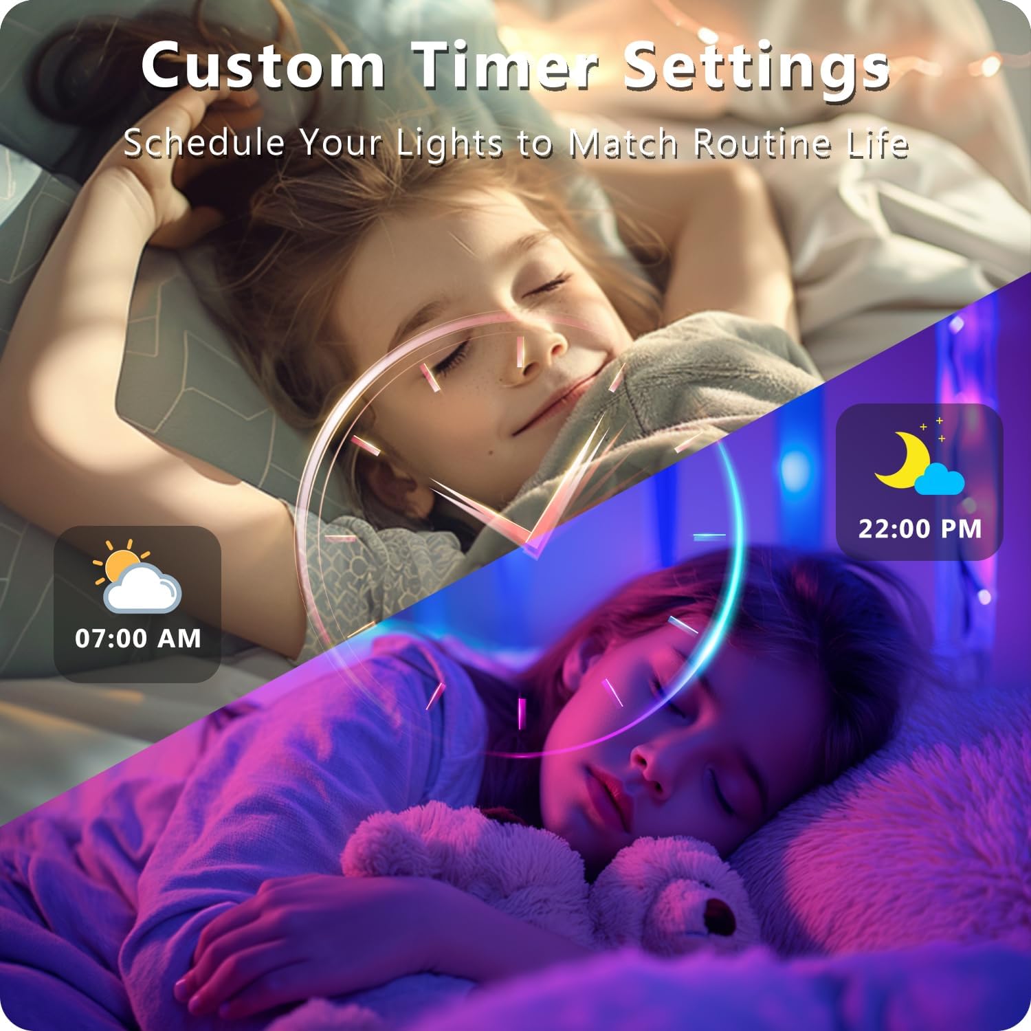 DAYBETTER LED Strip Lights 110ft, Smart Lighting Strips with App Remote Control, RGB Music Sync Color Changing Lights for Bedroom Kitchen Party Home Decor Luces led para cuarto (1 Roll) - Image 3