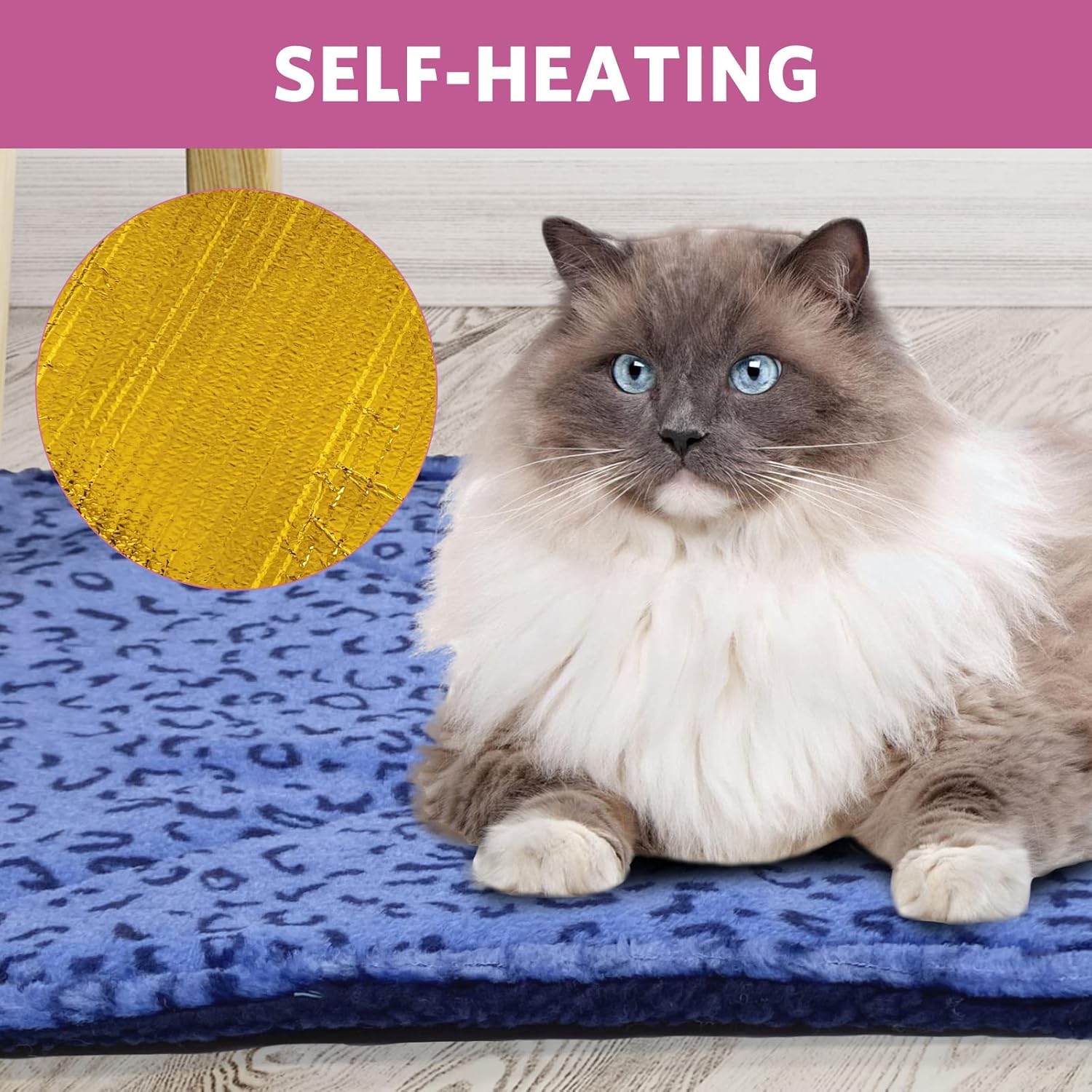 MARUNDA Self Warming Cat Bed, Super Soft Cat Dog Pet Bed, Super Soft Cat Dog Pet BedThick Fabric, Double-Sided Usable Washable, Non Electric. - Image 8