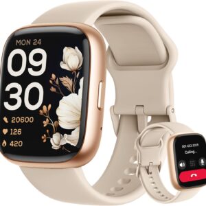 LODIMEKE Smart Watch, Alexa Built-in, Answer/Make Calls 44mm Smartwatch Women Men, 1.83″ Sports Watch IP68 Waterproof, Heart Rate SpO2 Sleep Stress Monitor, Step Counter Watch for Android & iOS Phone