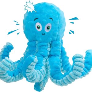 Dog Toys for Aggressive Chewers Indestructible Squeaky Dog Toys Octopus-Tug of War Dog Toys for Large Breed Tough Interactive Stuffed Dog Chew Toys for Puppies Small & Large Dogs