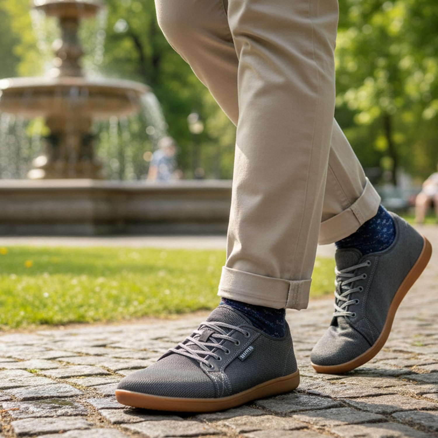 WHITIN Men's Wide Minimalist Barefoot Sneakers | Zero Drop Sole | Optimal Relaxation - Image 2