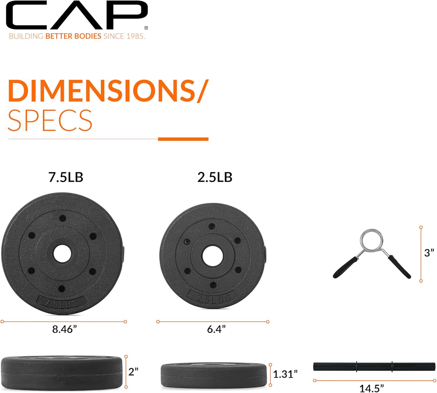 CAP Barbell 40-Pound Adjustable Cement Dumbbell Set – Versatile Weights for Home Gym Excellence - Image 4