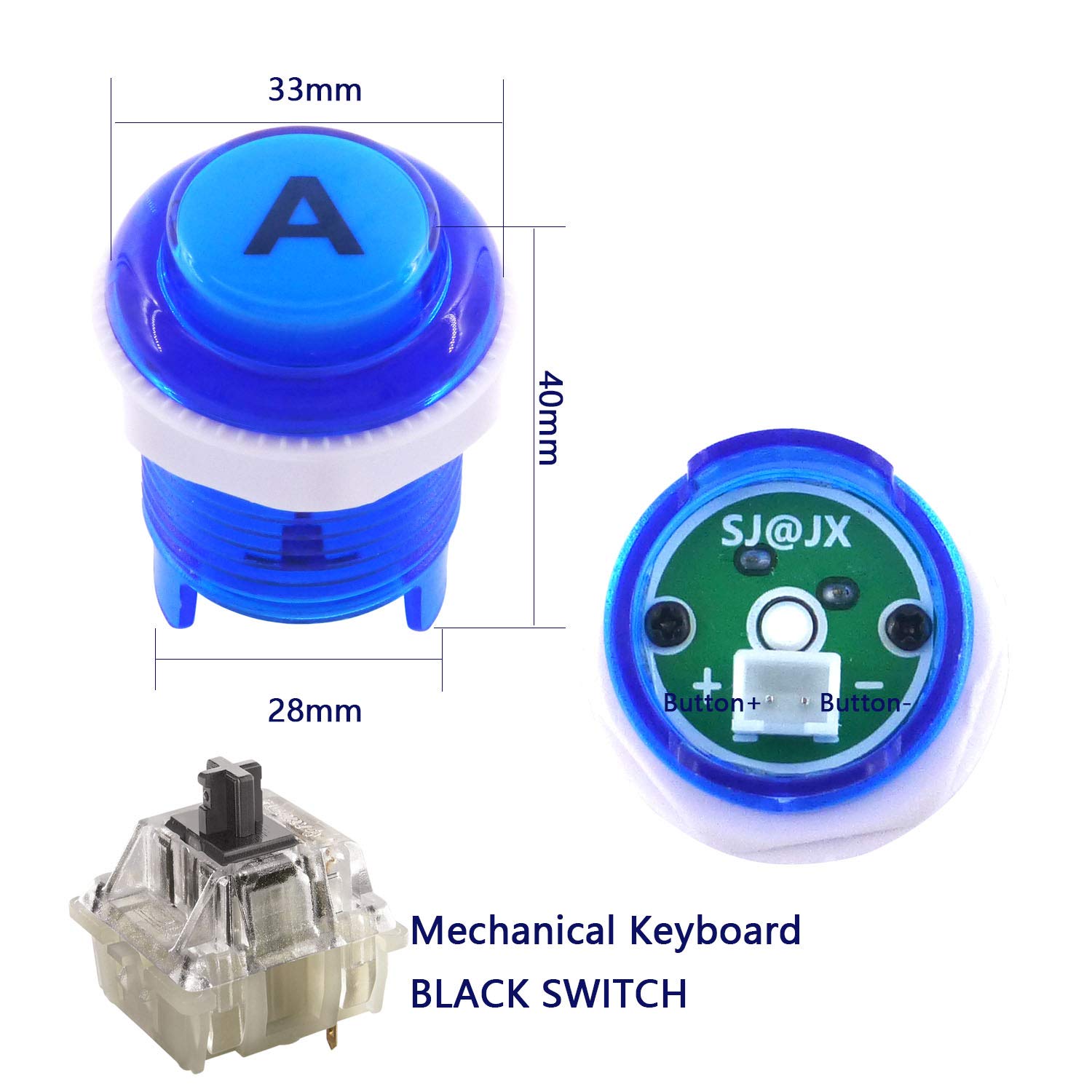 SJ@JX Arcade Game DIY Kit 2 Player Zero Delay USB Encoder Button Joystick Controller for Retro Raspberry MAME Jamma NES PC Windows - Image 4