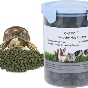 Timothy Hay Cubes 10 oz with Small Size – Timothy Grass Pellets for Tortoises Rabbits Guinea Pig Chinchilla