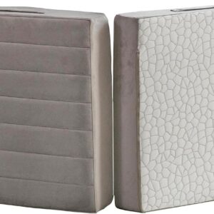 22″ Large Floor Pillow for Adults, Thick Foam Meditation Cushion, Square Yoga Floor Seat Pillow with Soft Tufted Cover for Indoor & Outdoor Sitting – Grey