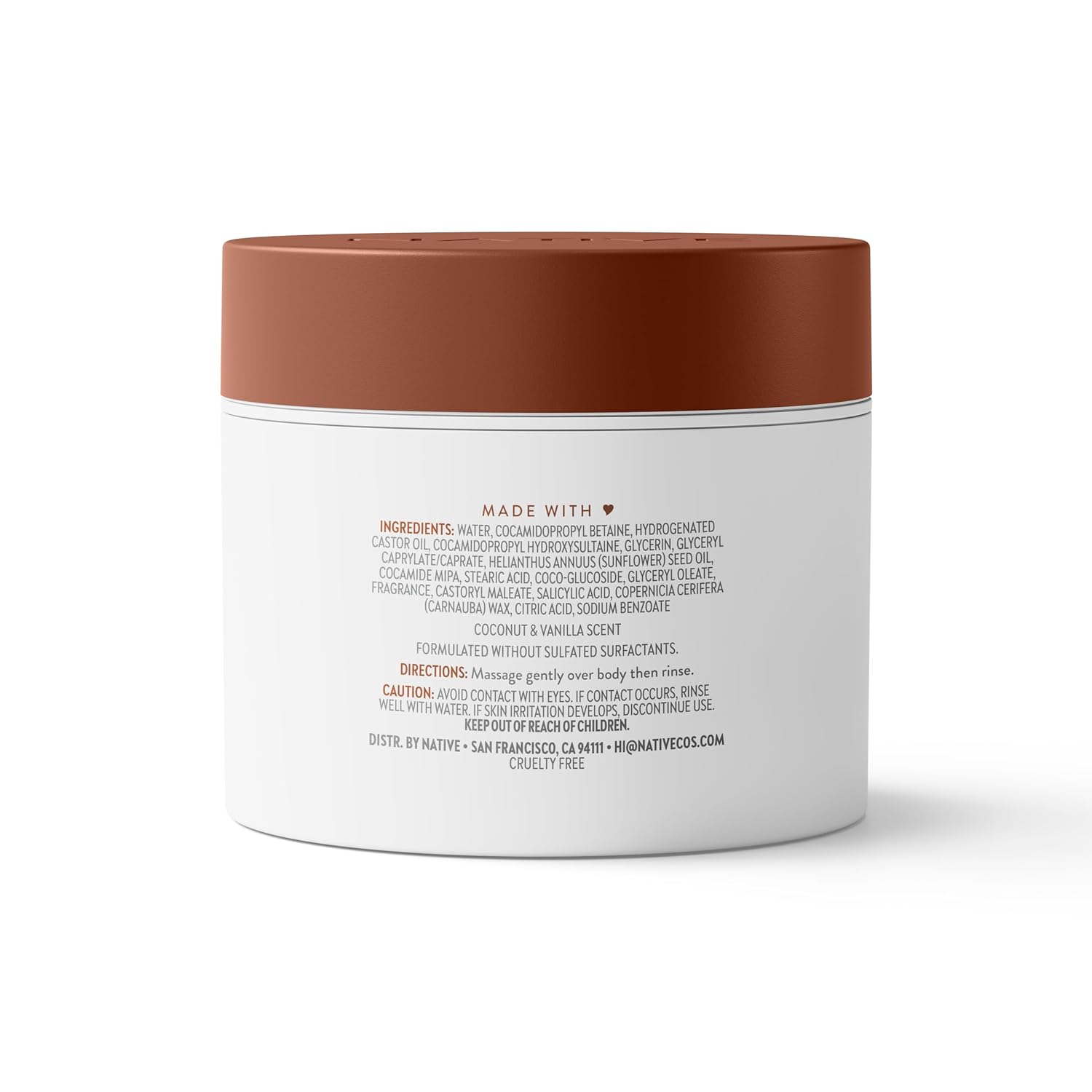 Native Detoxifying & Exfoliating Body Scrub for Women & Men, Coconut & Vanilla, Gentle Body Polish for Soft, Smooth Skin, Made Without Sulfates, 12 oz - Image 7