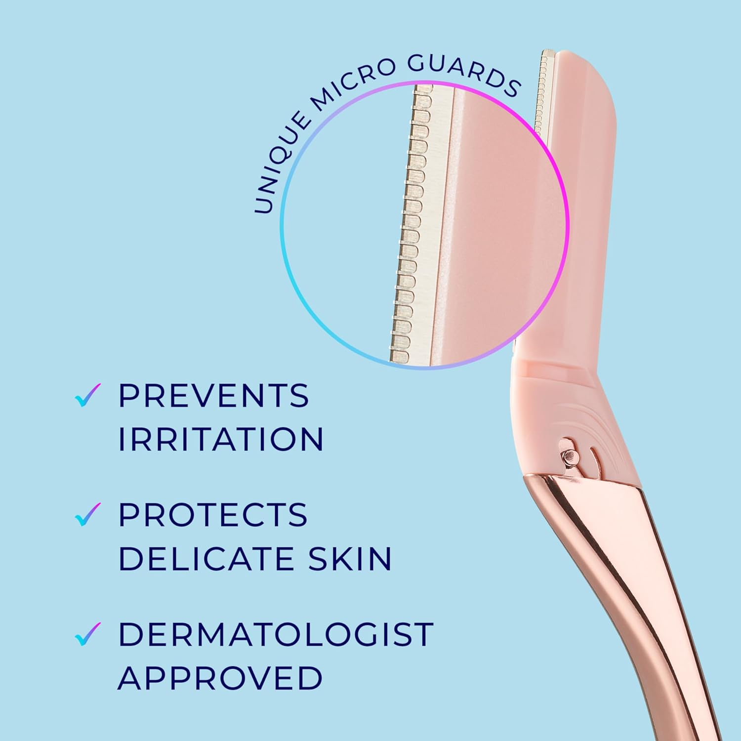 Schick Hydro Silk Dermaplaning Wand, Dermaplaning Tool for Face | Dermaplane Razor for Women Face, Eyebrow Razor, Peach Fuzz Remover, Includes 1 Weighted Metal Handle with 3 Refill Blades - Image 5
