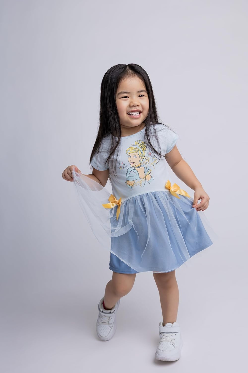 Disney Girls French Terry Tulle Dress Toddler to Big Kid Sizes (2T - 14-16) - Image 2