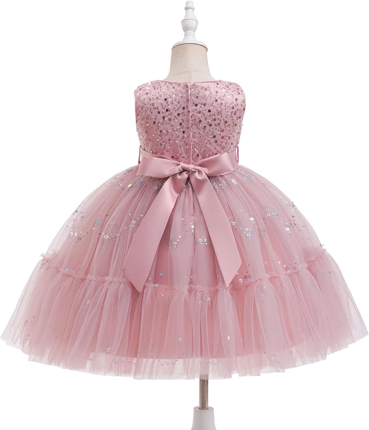Flower Girls Sequin Dress Formal Kids Tulle Tutu Wedding Princess Prom Pageant Birthday Party Ball Gown - Image 4