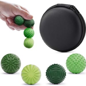 luckdoor Silicone Magnetic Balls Fidget Toys for Adults & Teens,4PCS Stress Relief Sensory Toys for Autism ADHD Anxiety,Fun Textures Gadgets,Office Desk Toy,Stocking Stuffers for Women Men Teen Gift