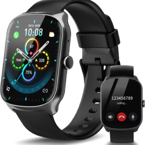 Smart Watch for Men Women, 1.95” HD Curved Screen Smartwatch(Answer/Make Call), Fitness Tracker with 112 Sport Modes, IP68 Waterproof Fitness Watch with Heart Rate/Sleep Monitor/Pedometer/Calories