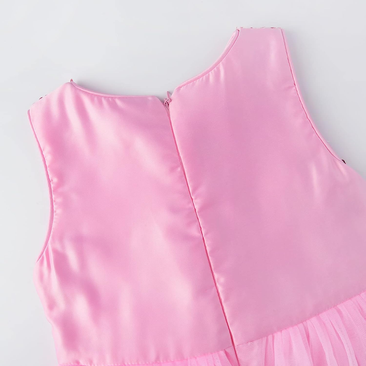 Uhnice Sequin Sleeveless Tulle Mesh Flower Girl Party Dress - Image 5