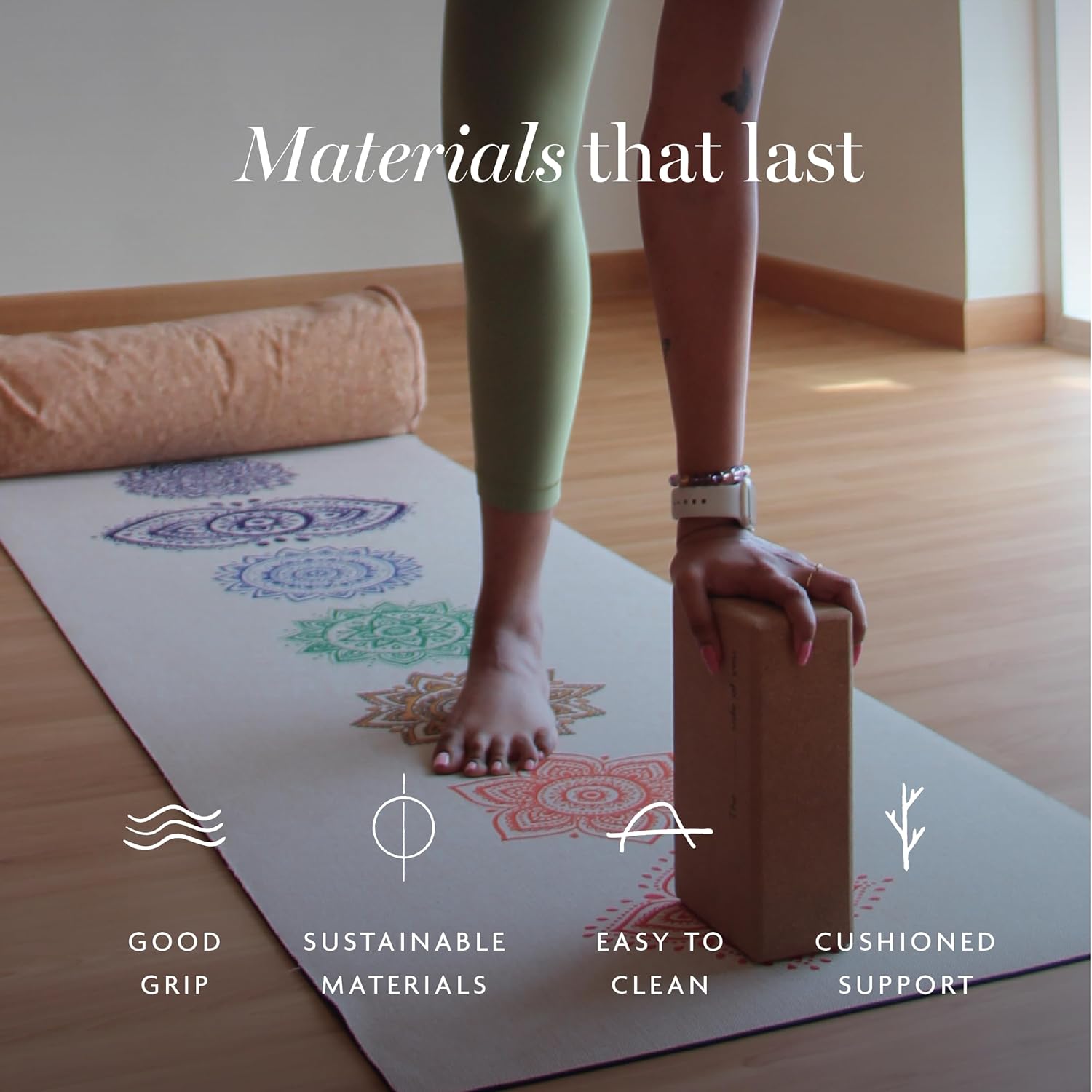 Shakti Warrior TPE Yoga Mat - Artist Designed, Premium eco friendly mats, Non Slip, Non toxic, Great For Regular & Hot Yoga, Pilates and Workouts (72 inch x 24 inch x 6mm thick) - Image 2