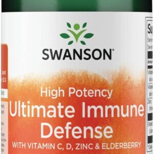 Swanson High Potency Ultimate Immune Defense with C, D, Zinc & Elderberry 60 Caps