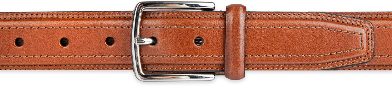 Cole Haan Men's Leather Dress Belt – Polished Brown, Tan Or Cognac Strap for Work & Formal Wear - Image 4