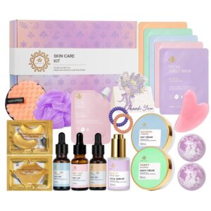 Mother’s Day Gifts for Mom, 23 Pcs Hydrating Face Skin Care Set, Bath and Body Gifts Basket Set for Women, Anniversary, Self Care Gift Set, Present, Birthday Gift, Christmas, Anniversary, Teen, Wife