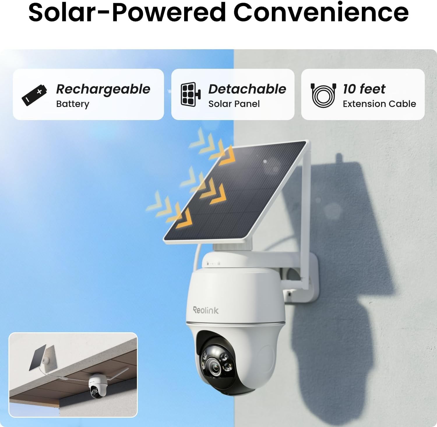 REOLINK 5MP Solar Security Cameras Wireless Outdoor, 360° Pan Tilt Auto-Tracking, Smart AI Detection, Up to 1TB Local Storage, 2.4/5GHz Dual-Band WiFi, Home Hub Mini with 4X Argus PT + Solar Panel - Image 4