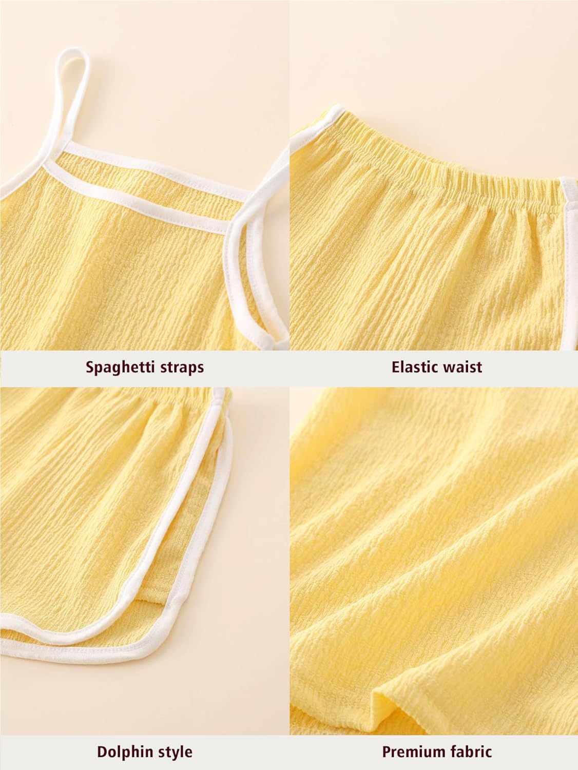 Girls Summer Clothes 4 Piece Cute Outfits Cami Tank Top and Dolphin Shorts Sets for Kid Casual, Dance, Beach - Image 6
