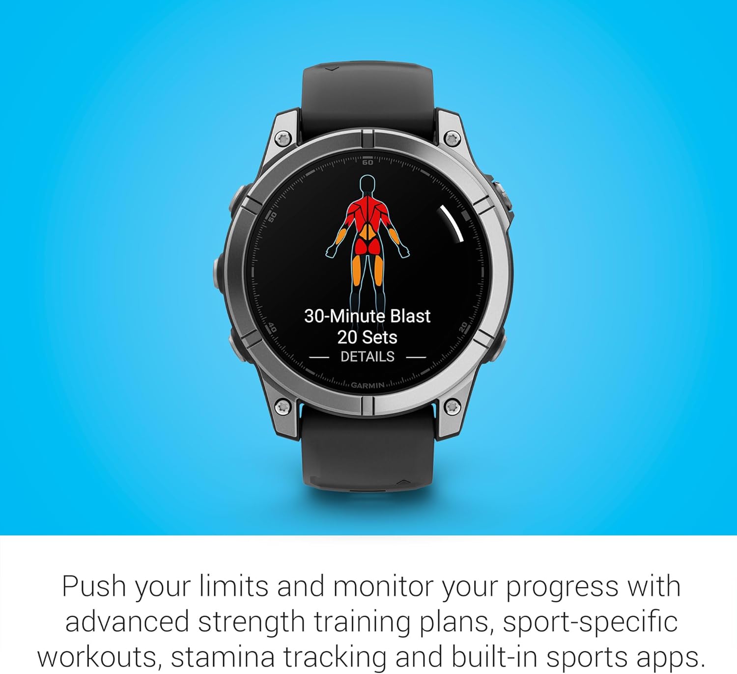 Garmin fēnix® E – 47 mm, AMOLED, Premium Multisport GPS Smartwatch, Long-Lasting Battery Life, Stainless Steel with Black Band - Image 4