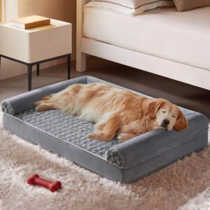 BFPETHOME Dog Beds for Large Dogs, Orthopedic Dog Bed for Medium Large Dogs,Big Waterproof Couch Dog Pet Bed with Removable Washable Cover