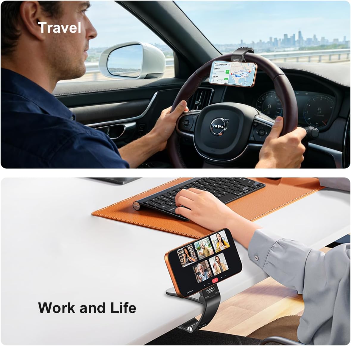 Magnetic Phone Holder for Car,Strong Non-Slip Car Phone Mount, Hands-Free Navigation for Car,Phone Holder for Car/Desk, Compatible with iPhone/Samsung and All Smartphones - Image 3