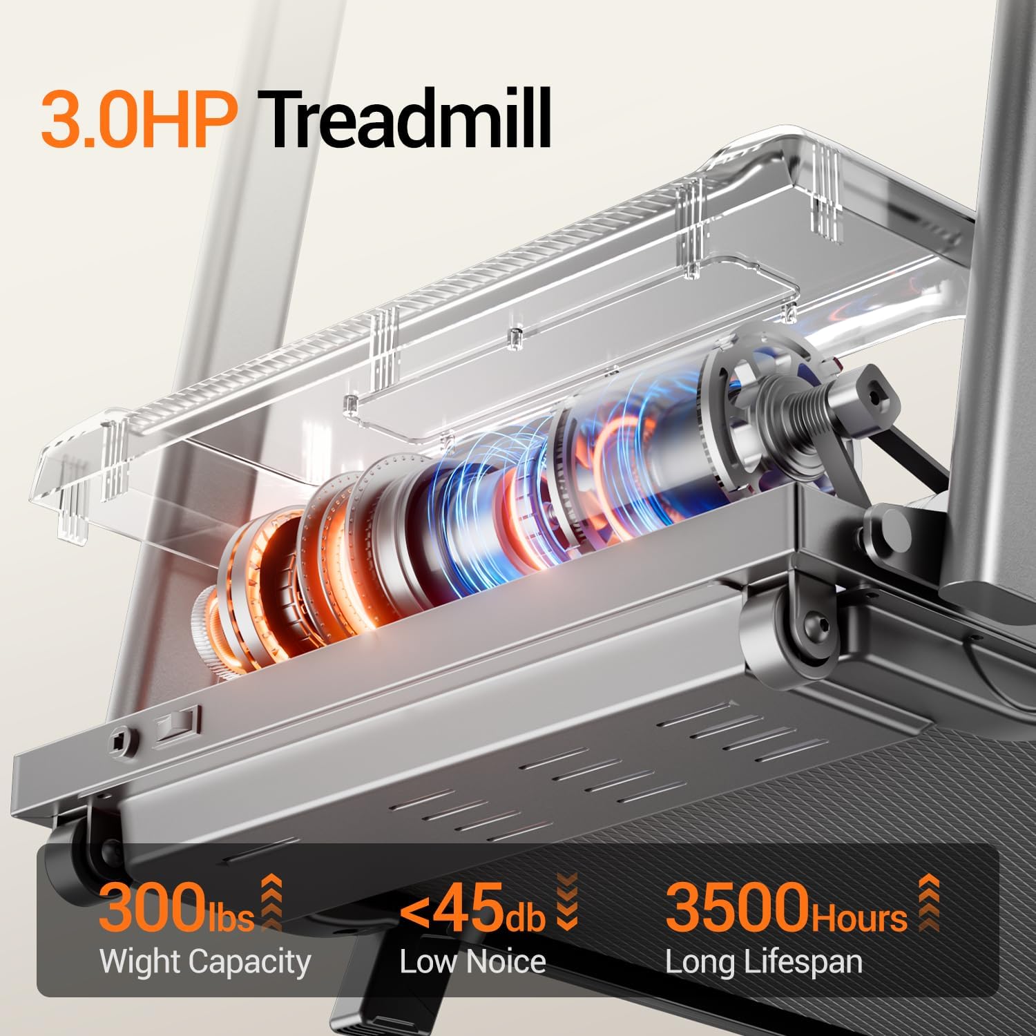 16% Treadmills for Home, 3-in-1 Foldable Treadmill with Incline, Portable Treadmill with Handle, 3.0HP Quiet Walking Pad Treadmill, 12 Automatic Modes, Three Screen - Image 7