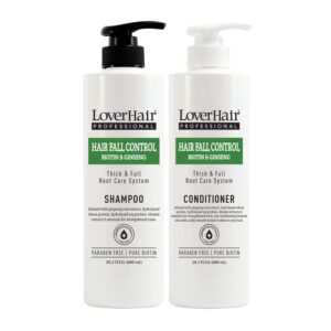 Combo LoverHair Professional Hair Fall Control Shampoo & Conditioner 600ml – 20.3 fl.oz