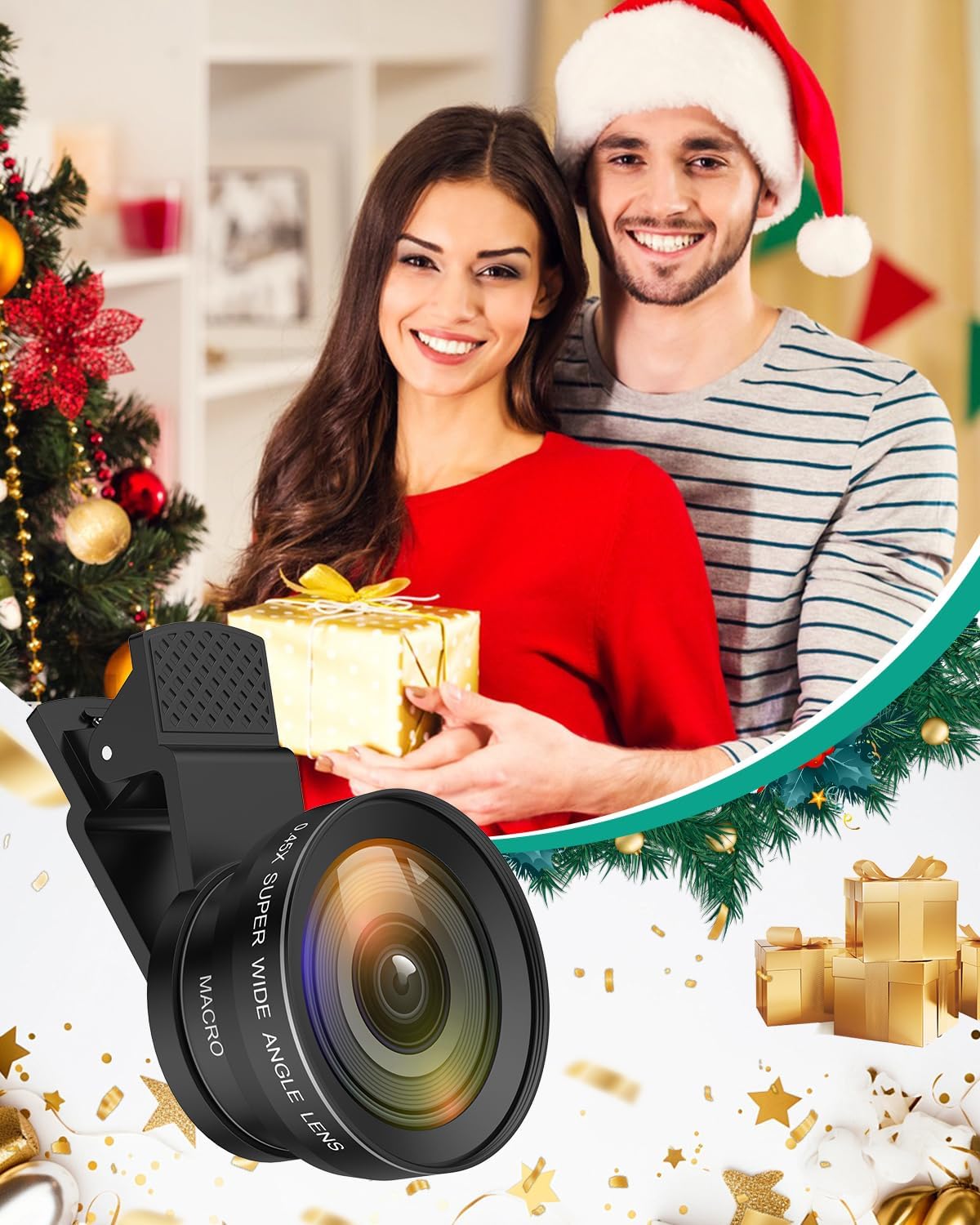 AMIR Phone Camera Lens Kit, 2026 New 0.45X Super Wide Angle Lens (140°) with 12.5X Macro Lens, 2-in-1 Clip-On Universal Lens Compatible with iPhone 15/14/13/12, Samsung Galaxy S and Most Smart Phones - Image 7