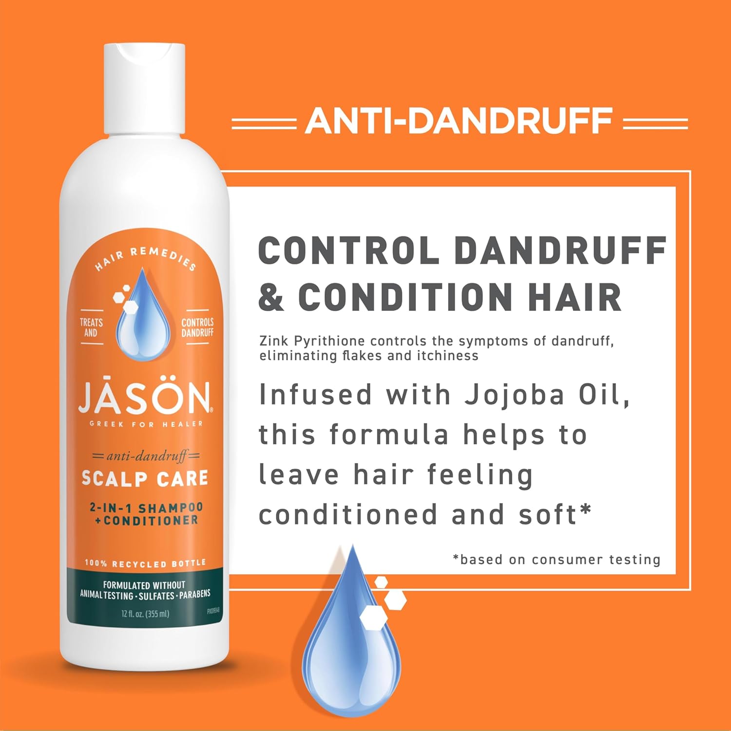 Jason Dandruff Relief Treatment 2-in-1 Shampoo & Conditioner, 12 Oz - Image 4