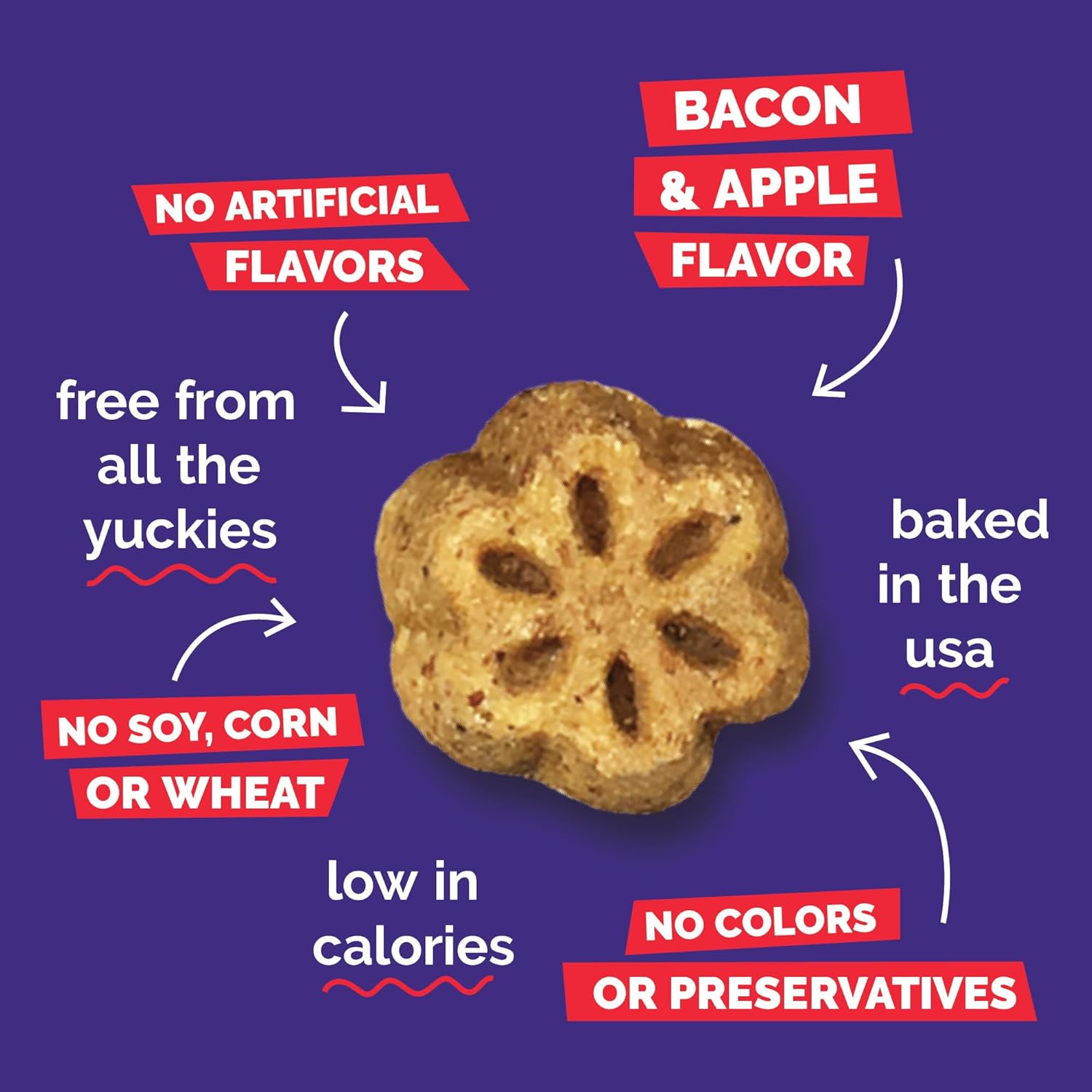 Fruitables Skinny Mini Dog Treats, Healthy Sweet Potato Treat for Dogs, Low Calorie & Delicious, Puppy Training, No Wheat, Corn or Soy, Made in the USA, Bacon and Apple Flavor, 5oz - Image 5