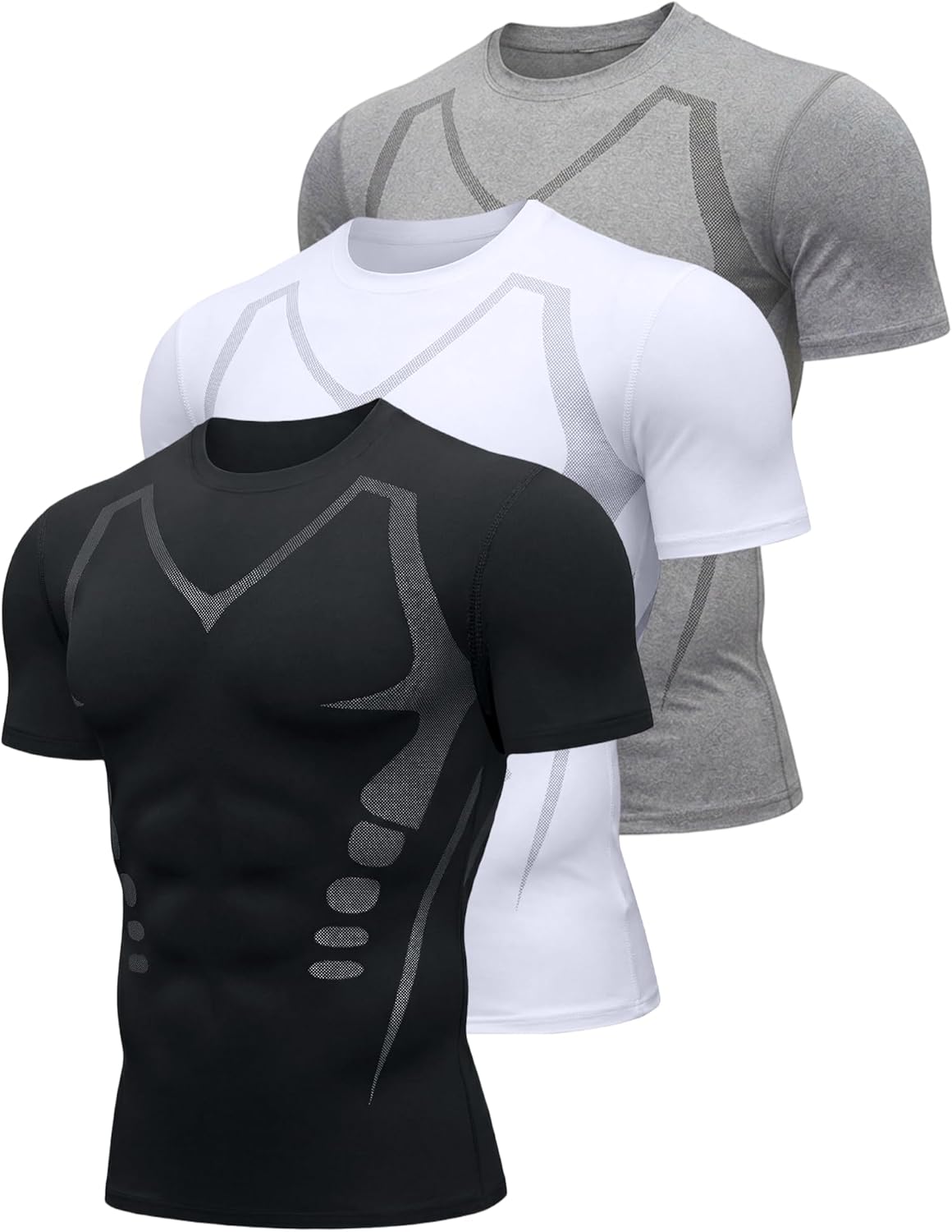 Workout Shirts for Men, Quick Dry Athletic Gym Active T Shirt for Running, Breathable Outdoor Training Shirts