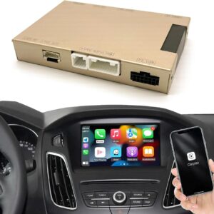 CARabc Wireless Carplay & Android Auto for Ford 2013-2015 Year with Sync2 System, Support Mirrorlink, Navigation, Siri, Camera, USB, CarPlay Retrofit Kit Decoder （Yellow）