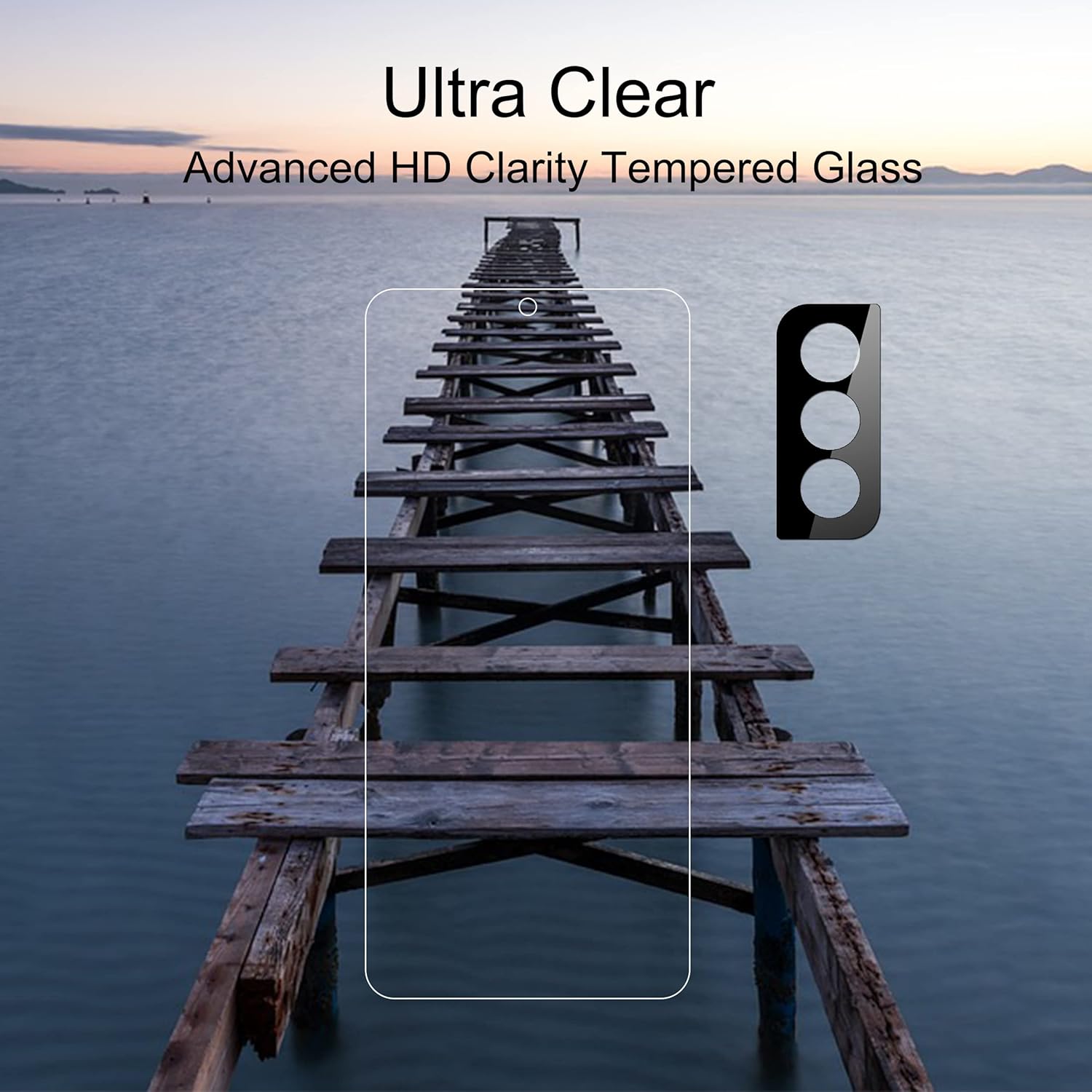Ailun Tempered Glass Screen Protector for Galaxy S22 - 3 Pack Screen Protectors + 3 Pack Camera Lens Protectors - Fingerprint Unlock Compatible, Clear Case Friendly - Image 6