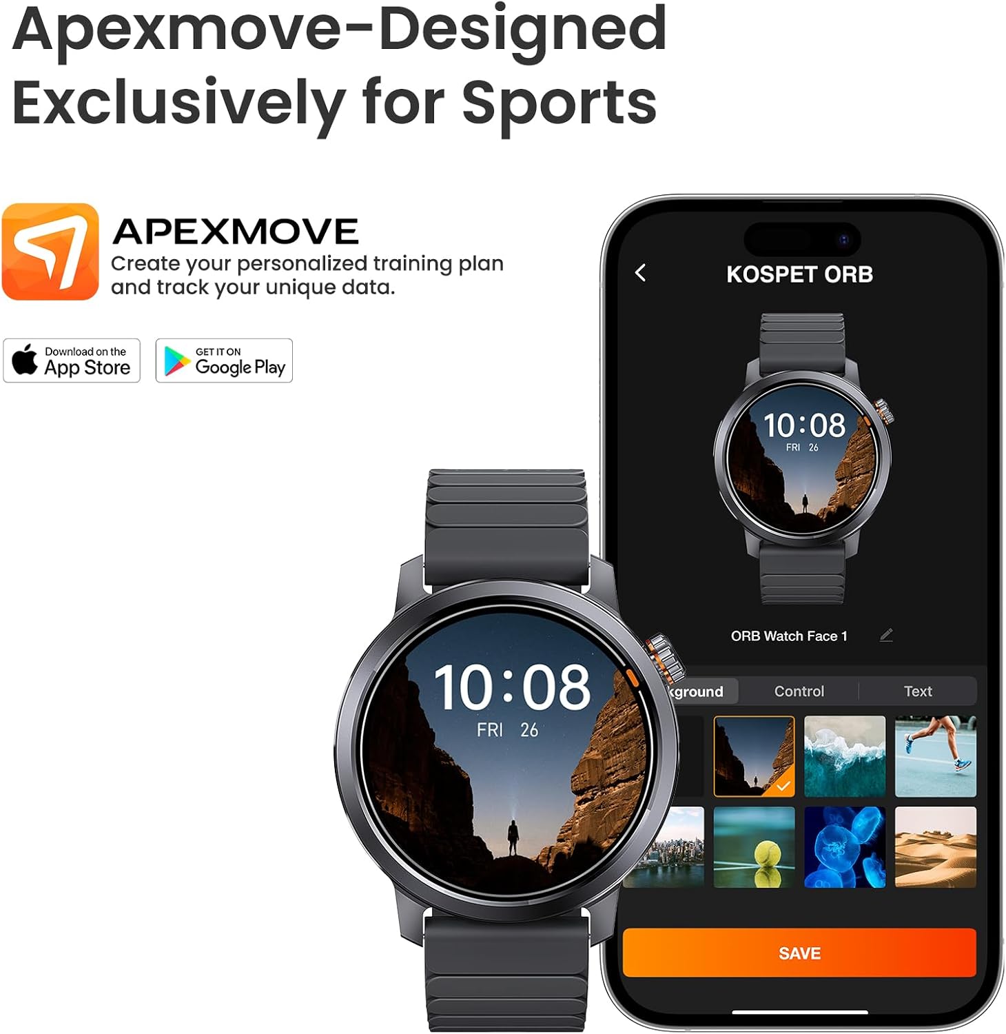 KOSPET Smart Watch for Men, 25 Days Battery, 1.43" AMOLED Smartwatch for iPhone&Android, IP68 Waterproof, 24/7 Heart Rate & Sleep Monitor, 170+ Sport Modes, Bluetooth Call (Answer/Make) - Image 8