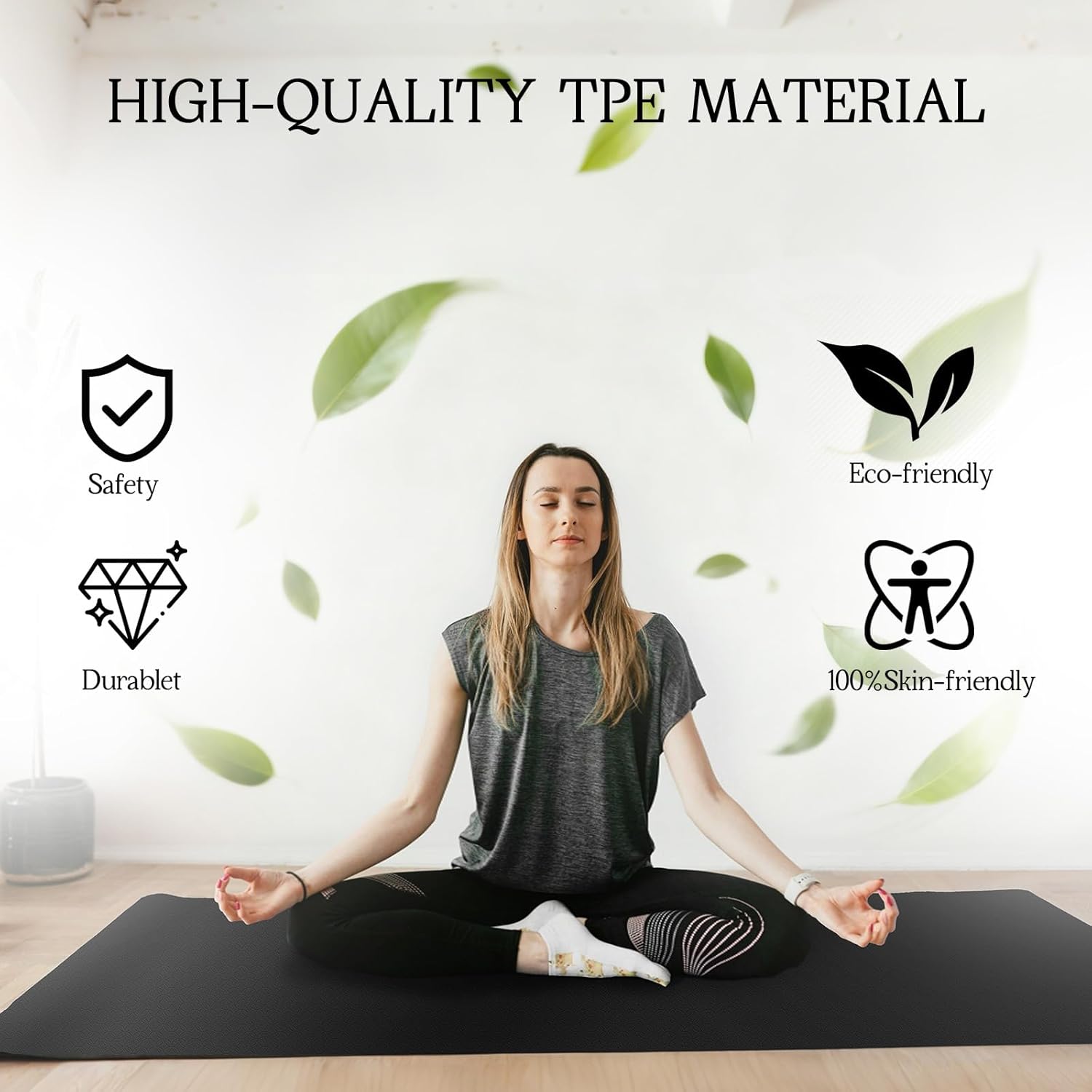 VTORY Extra Large Yoga Mat Thick Exercise Mat for Men and Women, Non-Slip, Durable Workout Mat for Home Workout, Yoga, Pilates, Stretching - Image 7